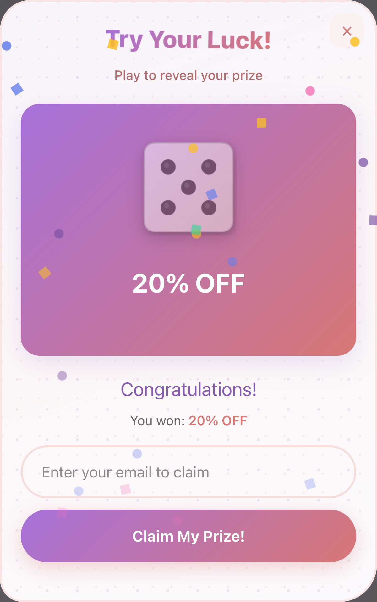 Playful template - Dice